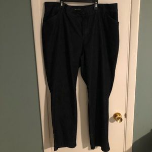 Dark wash denim trousers